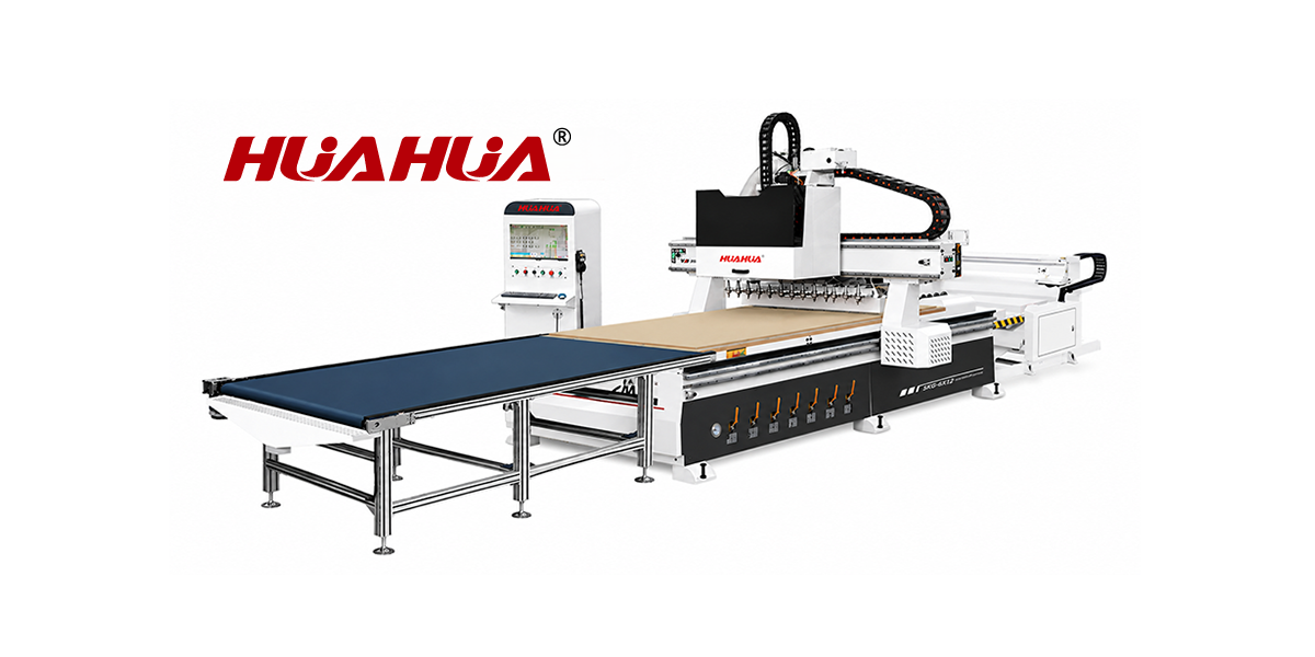 3 CNC Рутер HUAHUA SKG - 912 М с товаро-разтоварни маси - Image 1